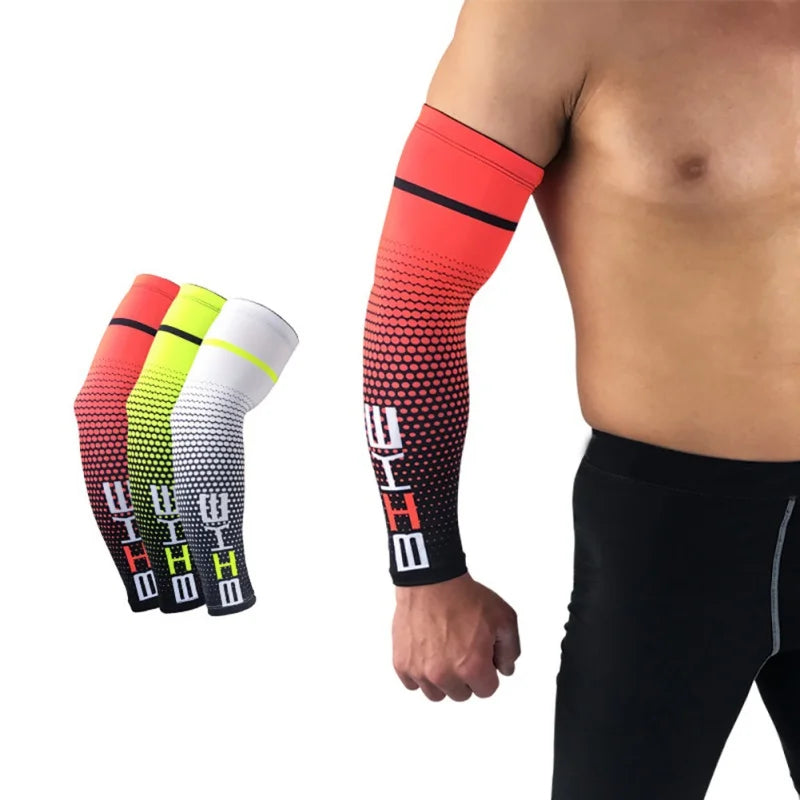 1Pair Cooling Men Cycling Running Sport Sun UV Sun Protection Cuff Cover Protective Arm Sleeve Bike Sport Arm Warmers Sleeves